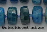 CRB593 15.5 inches 8*18mm faceted rondelle apatite beads