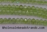 CRB703 15.5 inches 2*3mm faceted rondelle peridot gemstone beads