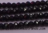 CRB705 15.5 inches 2*3mm faceted rondelle black spinel beads