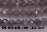 CRB719 15.5 inches 3*4mm faceted rondelle labradorite beads