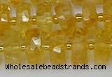 CRB845 15.5 inches 8*16mm faceted rondelle citrine beads