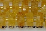 CRB846 15.5 inches 8*18mm faceted rondelle citrine beads