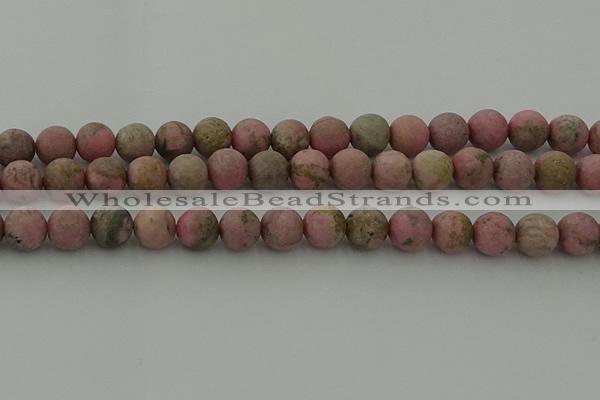 CRC1004 15.5 inches 12mm round matte rhodochrosite gemstone beads