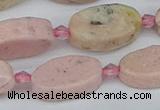 CRC1012 15.5 inches 10*18mm oval rhodochrosite gemstone beads