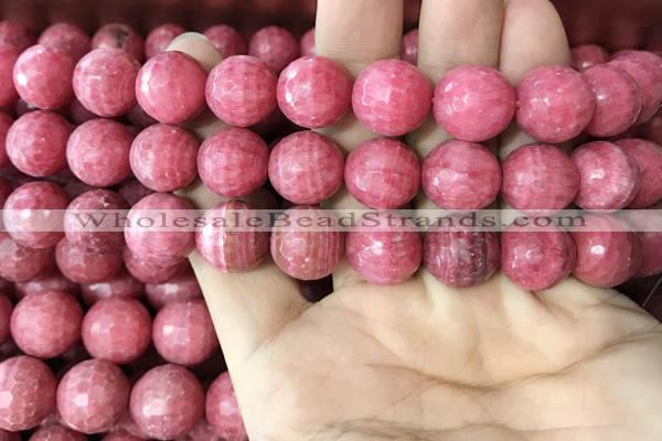 CRC1055 15.5 inches 13mm faceted round rhodochrosite beads