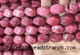 CRC1060 15.5 inches 13*18mm twisted rice rhodochrosite beads