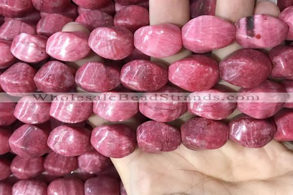 CRC1060 15.5 inches 13*18mm twisted rice rhodochrosite beads