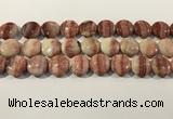 CRC1070 15.5 inches 20mm flat round rhodochrosite beads