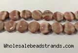 CRC1072 15.5 inches 25mm flat round rhodochrosite beads