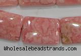 CRC110 15.5 inches 18*25mm rectangle natural argentina rhodochrosite beads