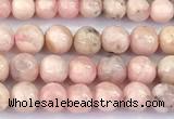 CRC1195 15 inches 4mm round rhodochrosite gemstone beads