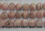 CRC152 15.5 inches 8mm round Argentina rhodochrosite beads