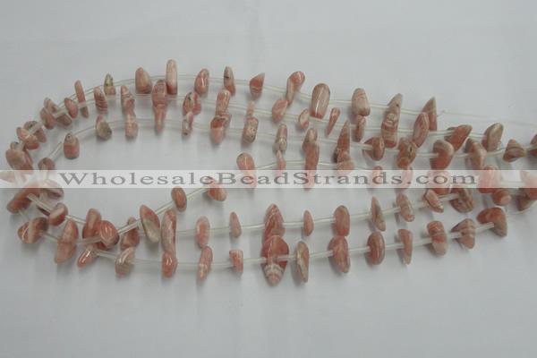 CRC159 15.5 inches 3*6mm - 5*12mm chips Argentina rhodochrosite beads