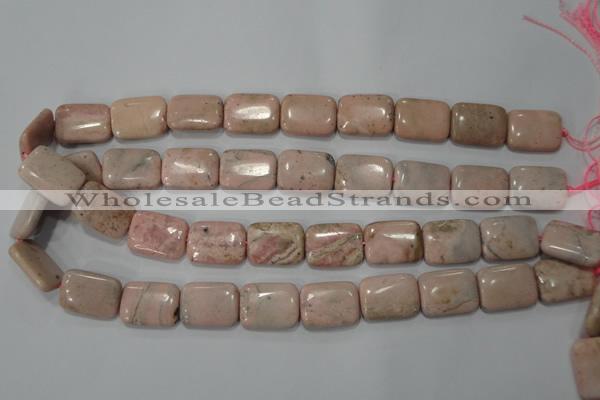 CRC306 15.5 inches 15*20mm rectangle Peru rhodochrosite beads