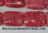 CRC34 15.5 inches 18*25mm rectangle dyed rhodochrosite gemstone beads