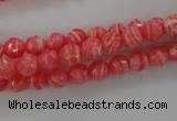 CRC401 15.5 inches 6mm faceted round synthetic rhodochrosite beads