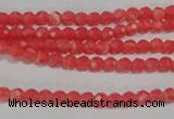 CRC510 15.5 inches 4mm faceted round synthetic rhodochrosite beads