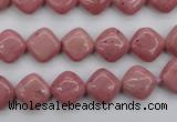 CRC681 15.5 inches 10*10mm diamond rhodochrosite beads wholesale