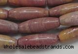 CRC69 15.5 inches 10*30mm rice rhodochrosite gemstone beads