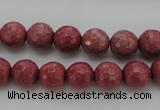 CRC803 15.5 inches 10mm faceted round Brazilian rhodochrosite beads