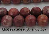 CRC804 15.5 inches 12mm faceted round Brazilian rhodochrosite beads