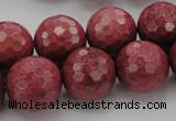 CRC806 15.5 inches 16mm faceted round Brazilian rhodochrosite beads