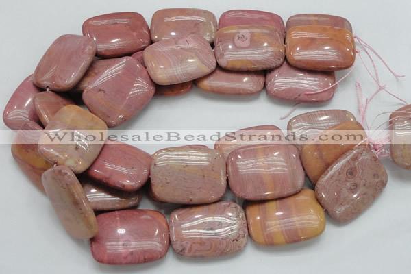 CRC84 15.5 inches 30*40mm rectangle rhodochrosite gemstone beads