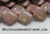 CRC85 15.5 inches 13*13mm diamond rhodochrosite gemstone beads