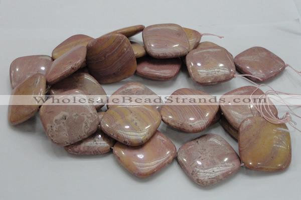 CRC87 15.5 inches 40*40mm diamond rhodochrosite gemstone beads