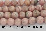 CRC921 15.5 inches 6mm round natural rhodochrosite beads