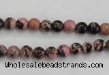 CRD01 15.5 inches 6mm round natural rhodonite gemstone beads