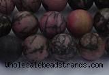 CRD26 15.5 inches 10mm round matte rhodonite beads wholesale