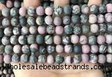 CRD32 15.5 inches 8mm round matte rhodonite beads wholesale