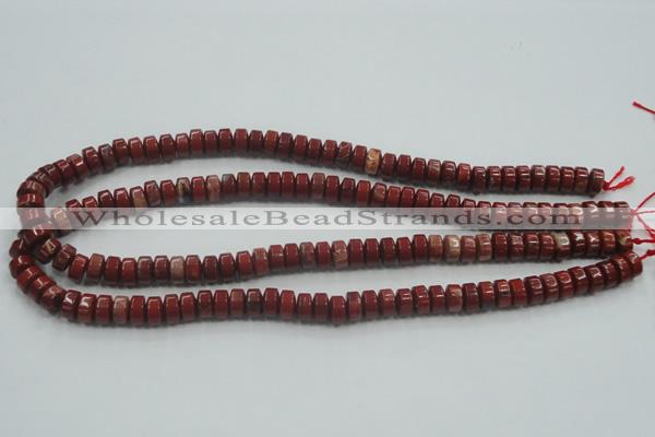 CRE05 16 inches 5*8mm rondelle natural red jasper beads wholesale