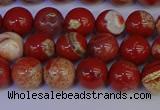 CRE302 15.5 inches 8mm round red jasper beads wholesale