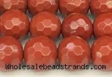 CRE360 15 inches 6mm faceted round red jasper beads wholesale