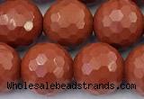 CRE365 15 inches 8mm faceted round red jasper beads