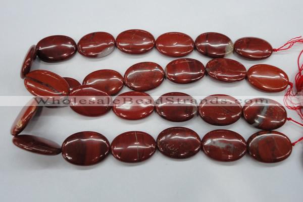 CRE51 15.5 inches 22*30mm oval red jasper beads wholesale