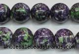 CRF06 15.5 inches 14mm round dyed rain flower stone beads wholesale