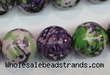 CRF08 15.5 inches 18mm round dyed rain flower stone beads wholesale