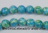 CRF102 15.5 inches 8mm round dyed rain flower stone beads wholesale