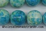 CRF108 15.5 inches 20mm round dyed rain flower stone beads wholesale