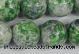 CRF158 15.5 inches 20mm round dyed rain flower stone beads wholesale