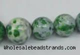 CRF162 15.5 inches 10mm - 20mm round dyed rain flower stone beads