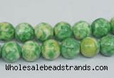 CRF183 15.5 inches 10mm round dyed rain flower stone beads wholesale