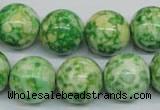 CRF186 15.5 inches 16mm round dyed rain flower stone beads wholesale