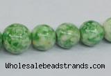 CRF192 15.5 inches 10mm - 20mm round dyed rain flower stone beads