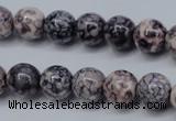 CRF283 15.5 inches 10mm round dyed rain flower stone beads