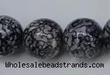 CRF288 15.5 inches 20mm round dyed rain flower stone beads