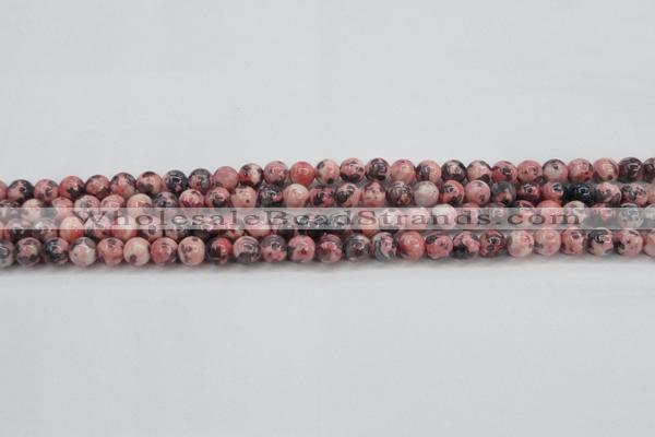 CRF300 15.5 inches 4mm round dyed rain flower stone beads wholesale